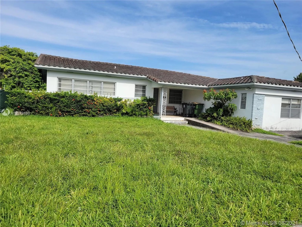 Front elevation of the Keystone single-family house as acquired, Miami-Dade County