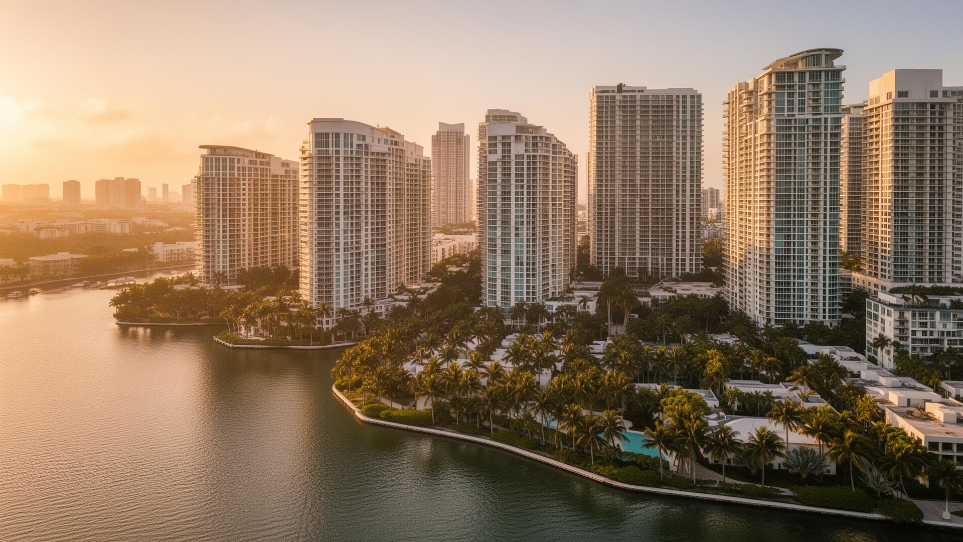 Miami skyline at dusk