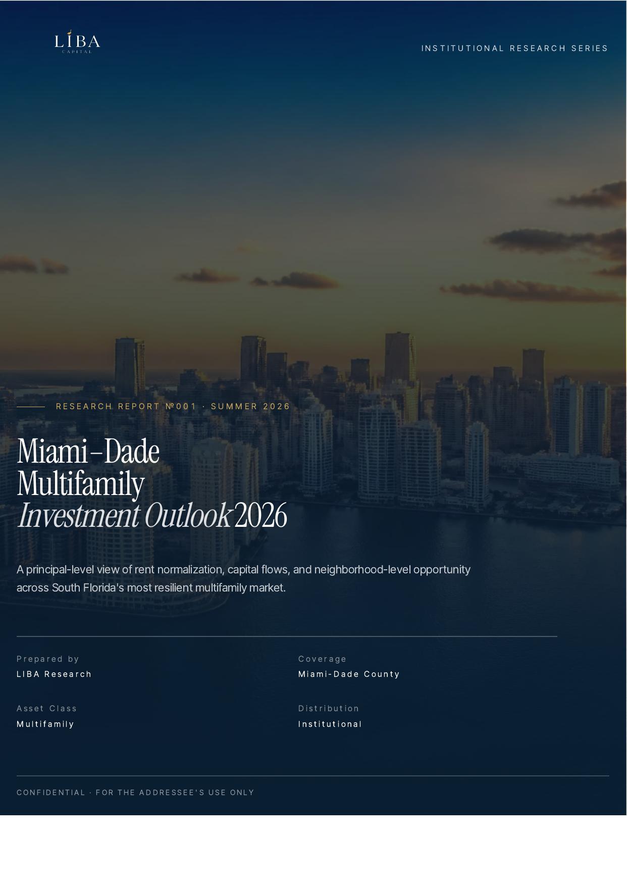 Miami-Dade Multifamily Investment Outlook 2026 — cover